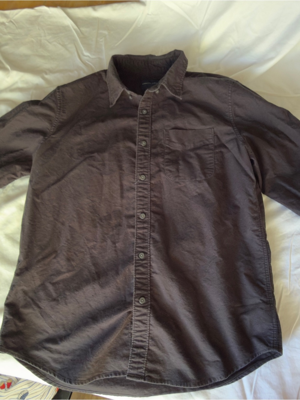 American Eagle Men’s large Charcoal Grey Long Sleeve button up causal shirt